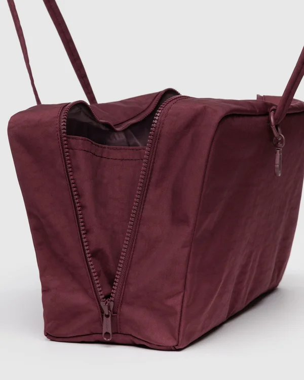 Medium Nylon Bowler Bag - Sale - Mahogany