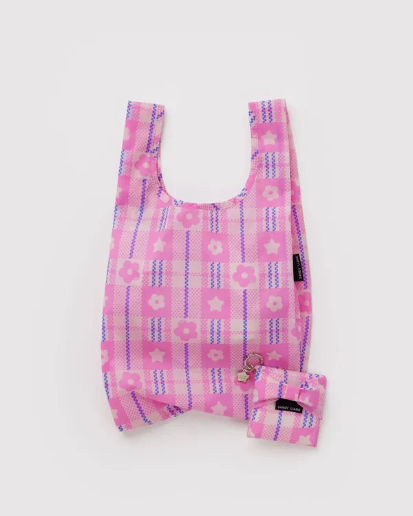 Baby Bow Baggu - Market Plaid Pink - Size: OS