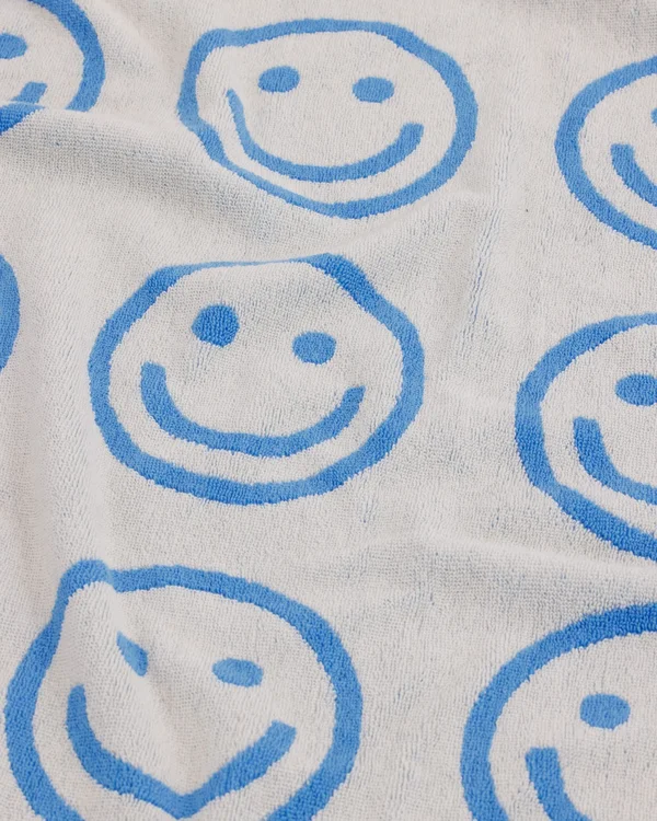 Bath Towel - Sky Blue Happy - Size: OS