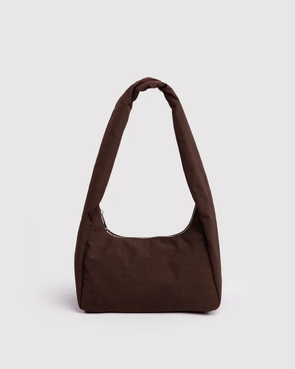 Small Nylon Meringue Bag - Coffee - Material: heavyweight-nylon