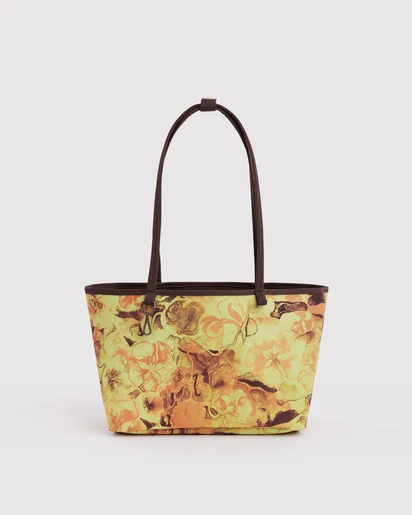 Medium Nylon Reversible Tote - Nasturtiums Ruth Asawa