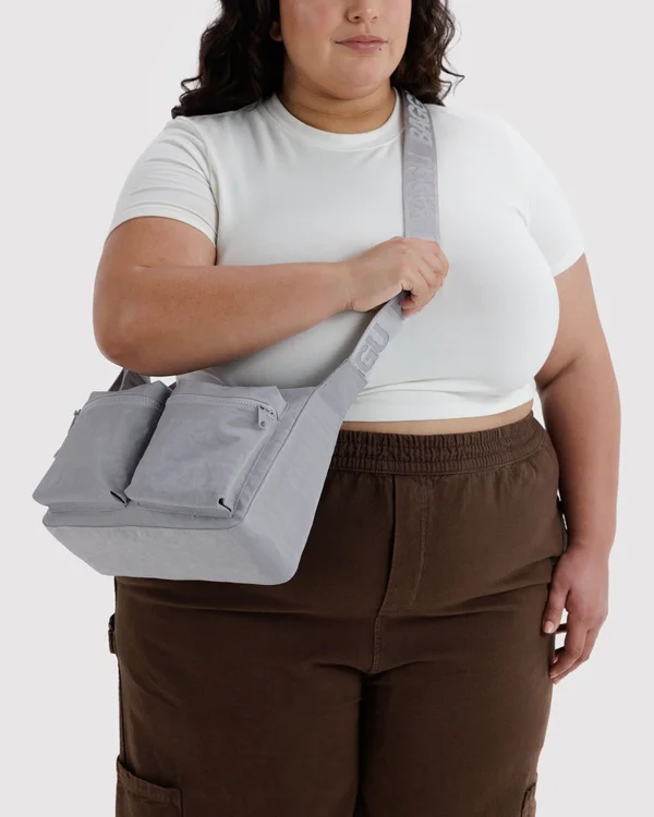 Medium Cargo Crossbody - Fog - Material: heavyweight-nylon