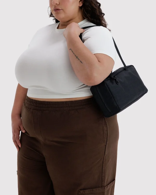 Nylon Bowler Bag - Black - Size: OS