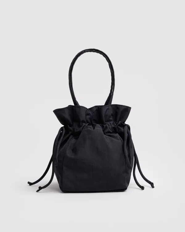 Nylon Drawstring Bag - Black - Material: heavyweight-nylon