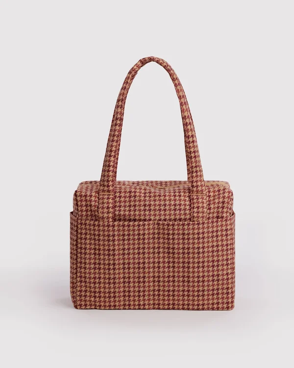 Small Cloud Carry-On - Tan Houndstooth