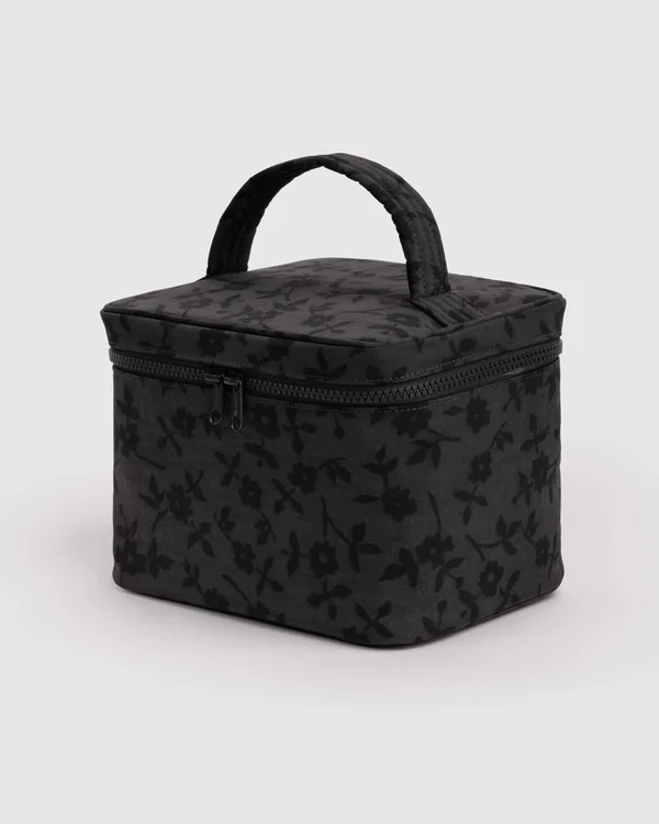 Large Cosmetic Case - Charcoal Ditsy Floral